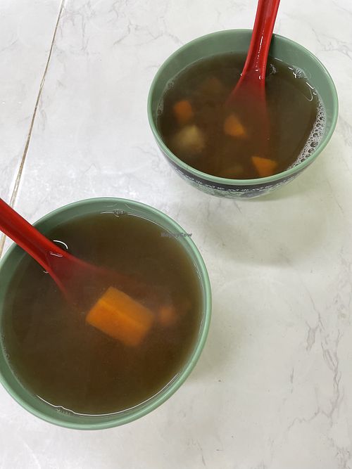 Soup from the menu   at Yat Sum Vegetarian - 一森素食 - Tsim Sha Tsui in Kowloon