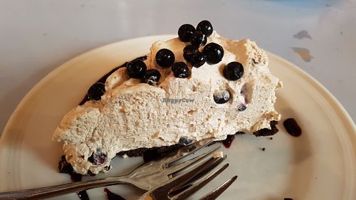 Vegan berry cake at Piccadilly Wine and Chocolate in Parnu