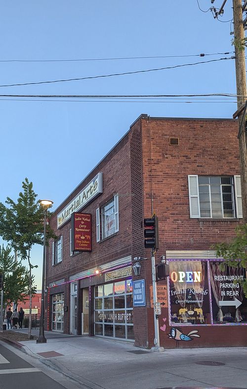 Iconic storefront on South Virginia at the end of Vassar, parking in rear at India Kabab & Curry in Reno