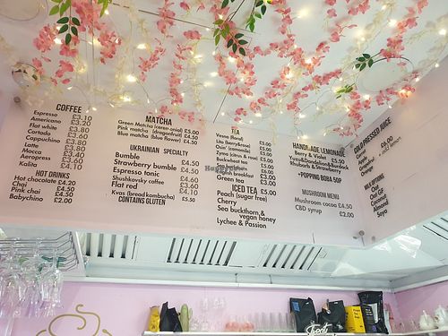 Menu at Cream Dream in London