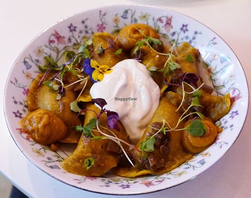 varenyky w/potatoes and mushrooms at Cream Dream in London