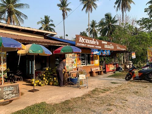 The outside on the rest coast street at Ronnie's Organic Coconut Garden in Koh Chang