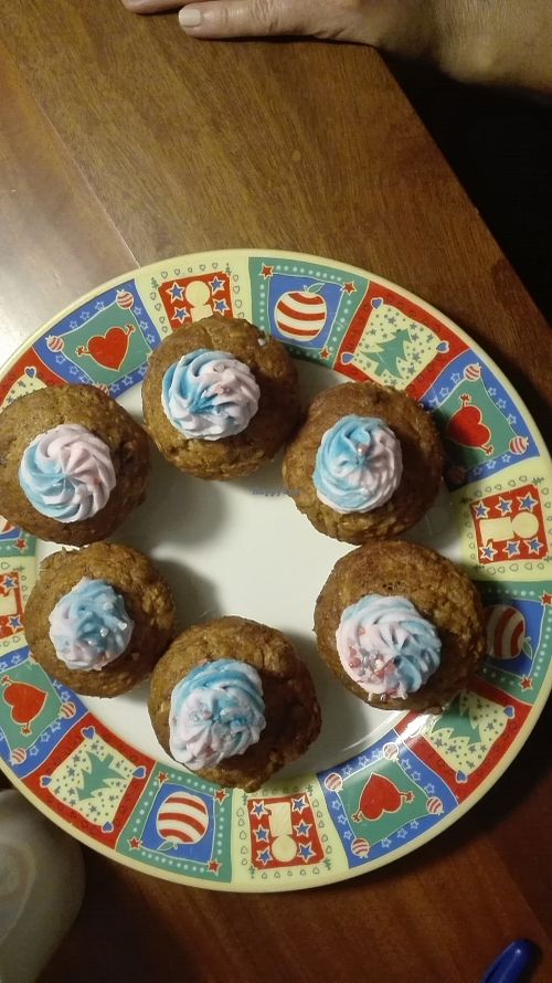 vegan cupcakes at Bamboo Vegan Cafe in Athens