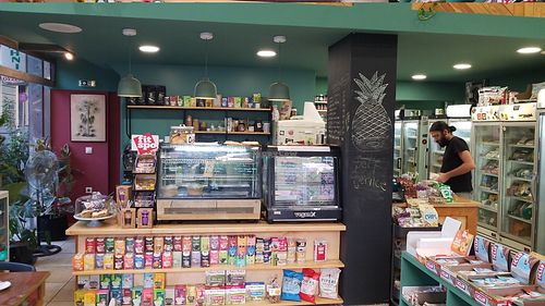 Inside at Bamboo Vegan Cafe in Athens