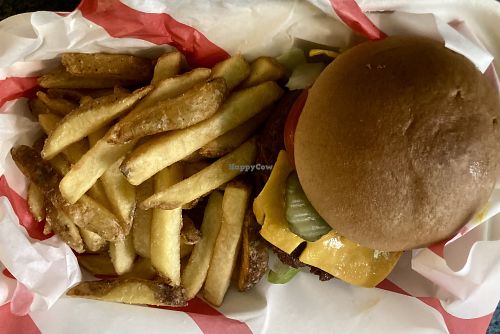 GF cheeseburger meal  at Hank's Dirty in Cambridge