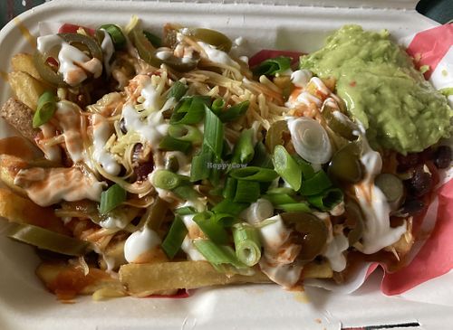 Cheesy chilli fries  at Hank's Dirty in Cambridge