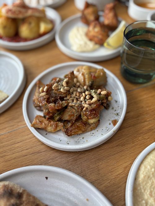 April ‘26 | artichokes with pine nuts  at Lido in Bristol