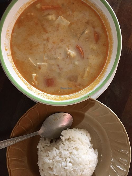 Massaman curry with tofu  at Ma Ma Alex Restaurant in Nong Khiaw