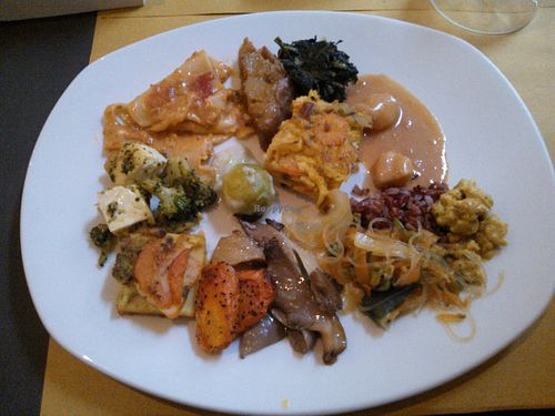 food from the buffet at Ops Cucina Mediterranea in Rome