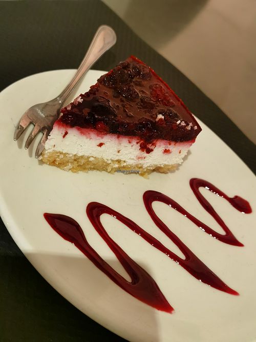 Berries Cheesecake at Ops Cucina Mediterranea in Rome
