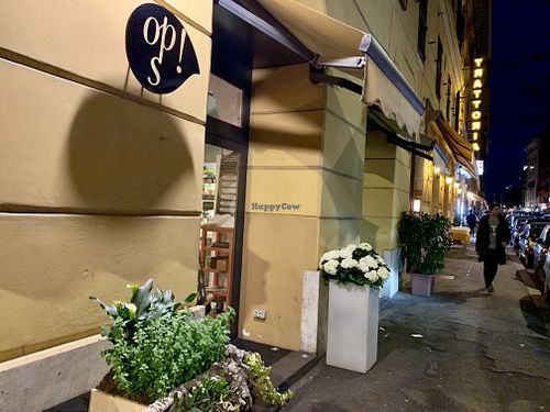outside at Ops Cucina Mediterranea in Rome