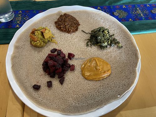 Veggie combo platter   at Betaneya Ethiopian Restaurant in Woodbridge
