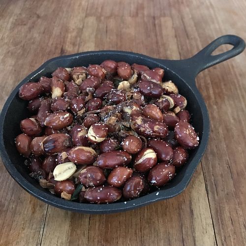 Roasted peanuts with herbs  at Boda in Portland