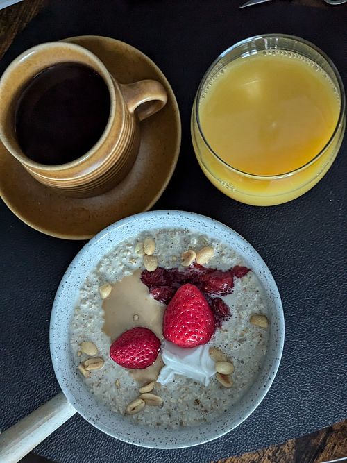 One of the breakfast options at Greenstone Lodge  in Bridge Of Orchy