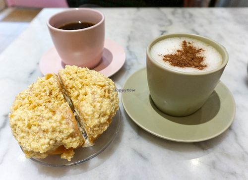 Peanut butter donut + Coffee at Veg'Anne By Anne Dorcay in Paris