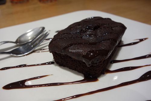 Brownie (vegan) at Pizza Hut in Saarbrucken