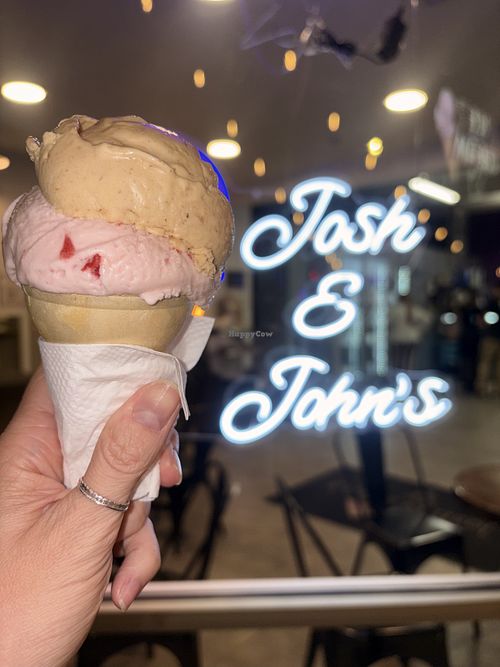 Pumpkin Oatmeal Cookie + Cherry Amaretto Sour 🫠  at Josh & John's in Loveland