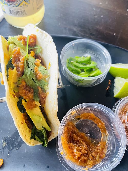 Delicious vegan breakfast tofu taco all day!  #Veganuary at Main Brew Coffee in Fort Walton Beach