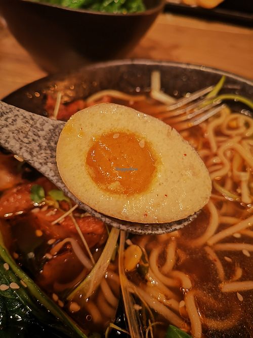 Vegan 'egg' at Reishi Plant Kitchen in Worcester