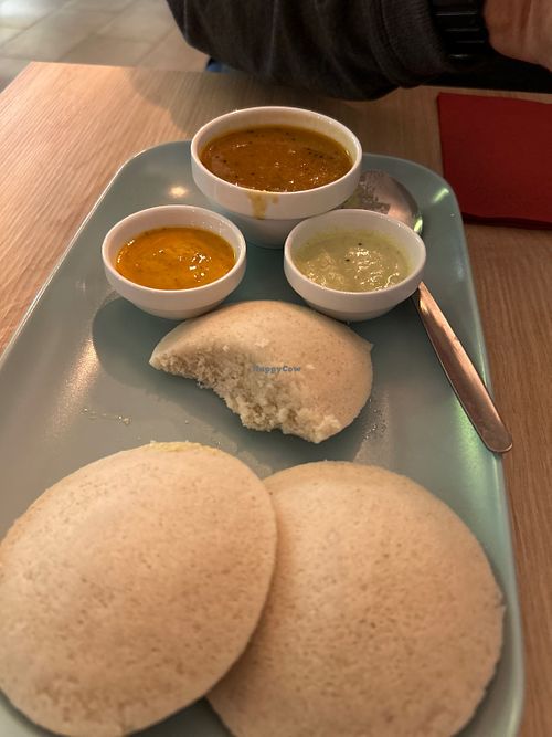 An order of idli for 7 euros  at DosaHut in Dusseldorf
