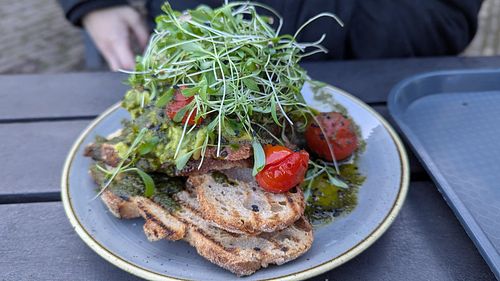 Avocado on toast at The Courtyard Cafe in Bristol