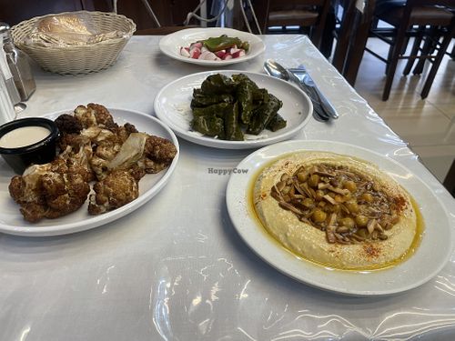 Hummus with pine nuts  at Le Chef in Beirut