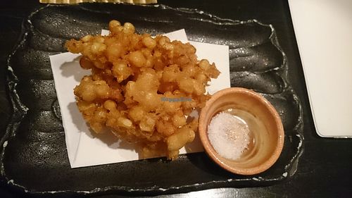 Sweetcorn tempura at Iki Laboratory in Sapporo