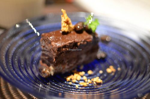 Vegan chocolate cake at Iki Laboratory in Sapporo