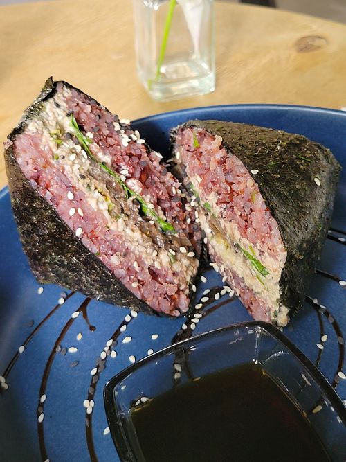Eggplant rice not fried at MOSS in Tbilisi
