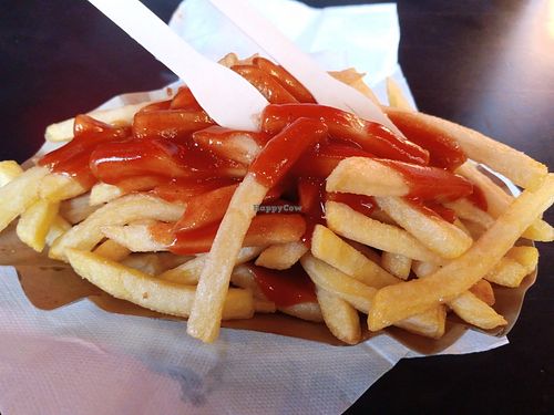 fries & curry ketchup at Weltmeister - Currywurst & Pommes in Cologne