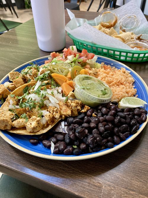 Tofu Taco Plate  at The Green Enchilada in Pacifica