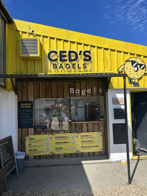   at Ced's Bagels in Porthleven