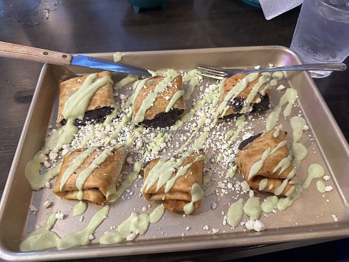 Black bean flautas  at Tipsy Taco & Tequila Bar in Appleton