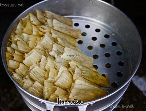 Some steamed rice snack at Weekly Market in Chiang Mai