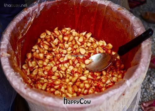 Garlic with spices at Weekly Market in Chiang Mai