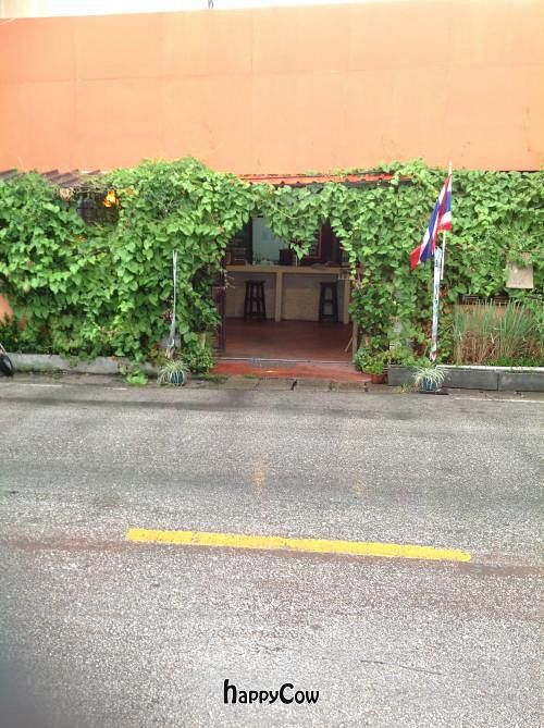 The front door  at Brown Rice Organic Bistro in Chiang Mai