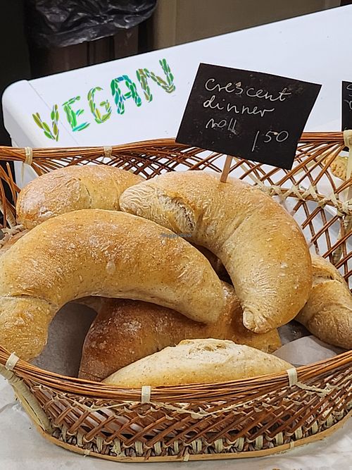 Crescent rolls are vegan at Amazing Breads & Cakes in Des Plaines