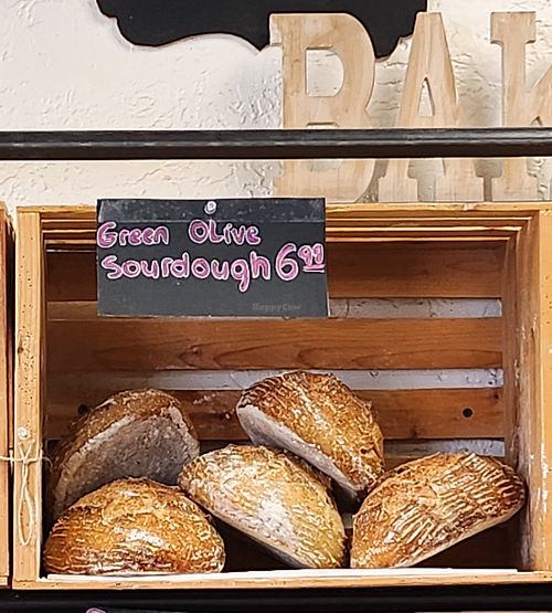All sourdough bread except the Parmesan is vegan at Amazing Breads & Cakes in Des Plaines