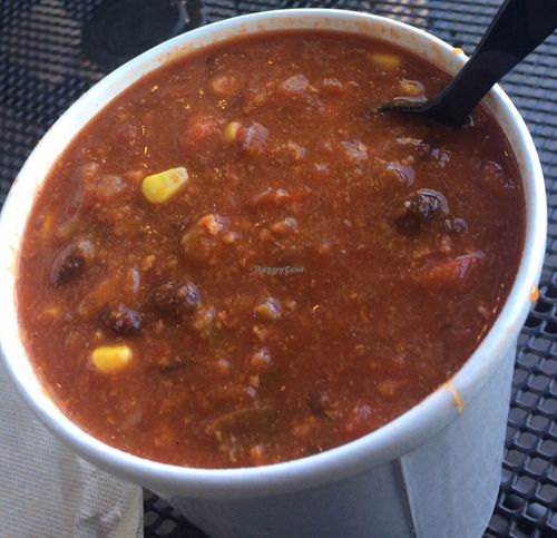 vegan chili at Vegan Grill - Whole Foods Venice in Venice