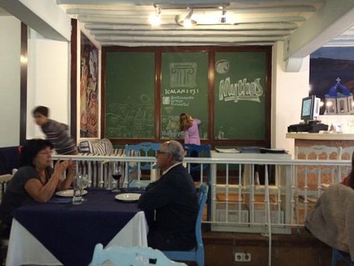 giant chalk board  at Kalamitsi in Alicante