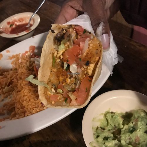 Tofu, potato, and mushroom taco at Pokez in San Diego