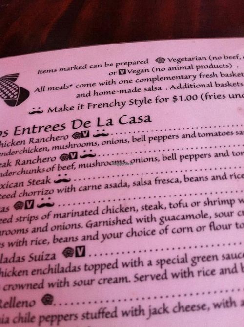 Vegan options clearly marked at Pokez in San Diego