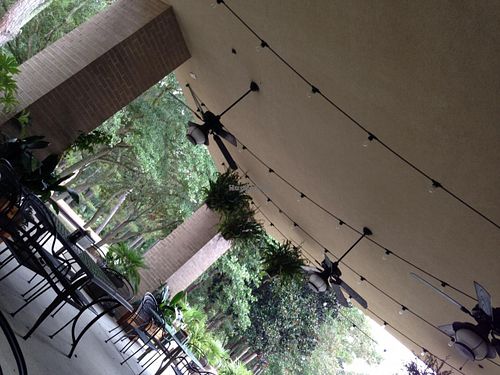 Outside seating at Bay Naturals in Myrtle Beach