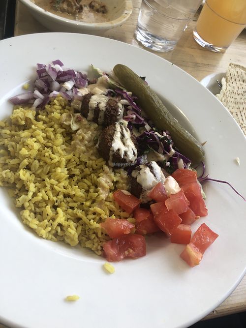 Falafel pita as a “bowl”   at Pita Jungle in Glendale