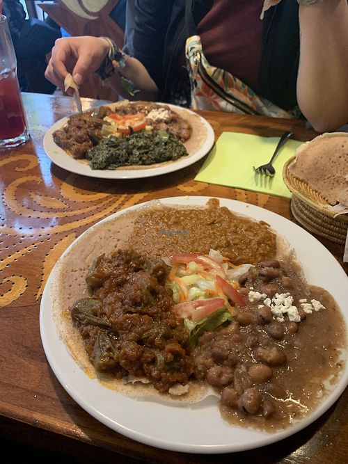 Vegetarian mixed plates at Madiba Afrika in Mainz