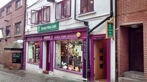 Outside at Global Tribe Cafe in Leeds