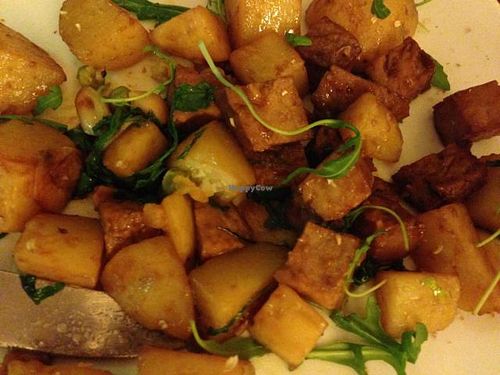 Seitan and potatoes. soooo good.   at Buddha Soul in Venice