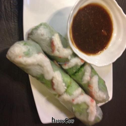 Vegan Salad Rolls + Peanut Sauce at Three Jewels in Vancouver