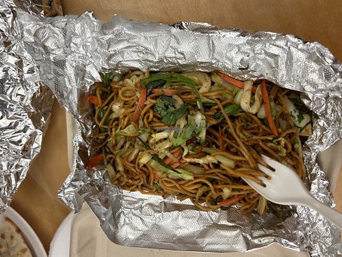 Vegan chow mein   at Himalaya MoMo in Sacramento