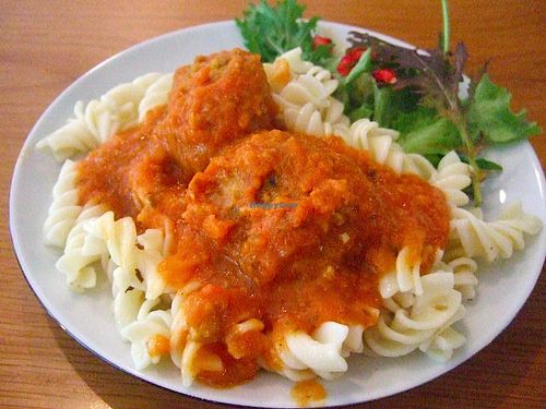 Quintal Meatless Balls (because... who needs meat, when food is this delicious?) at Quintal Bioshop in Porto